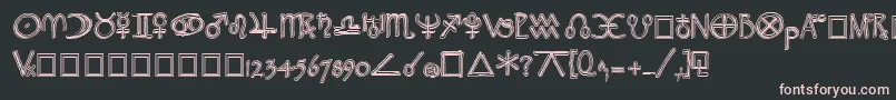 WidgetExtrabold-fontti – vaaleanpunaiset fontit mustalla taustalla
