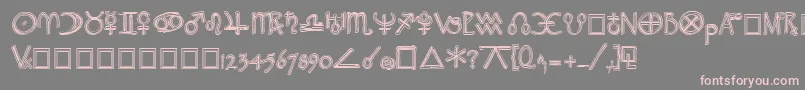 WidgetExtrabold-fontti – vaaleanpunaiset fontit harmaalla taustalla