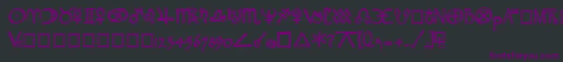 Шрифт WidgetExtrabold – фиолетовые шрифты на чёрном фоне