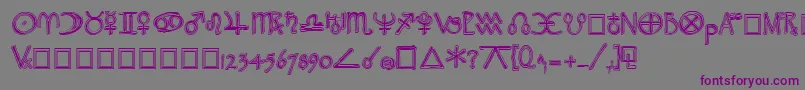 WidgetExtrabold-fontti – violetit fontit harmaalla taustalla