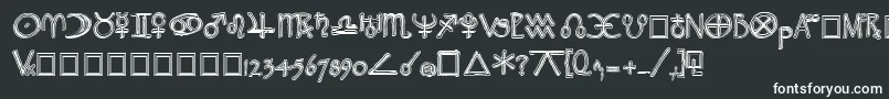 WidgetExtrabold-Schriftart – Weiße Schriften auf schwarzem Hintergrund