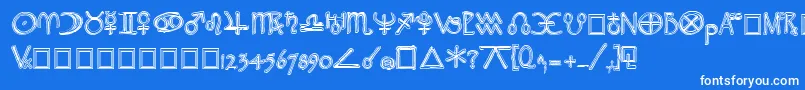 WidgetExtrabold-fontti – valkoiset fontit sinisellä taustalla
