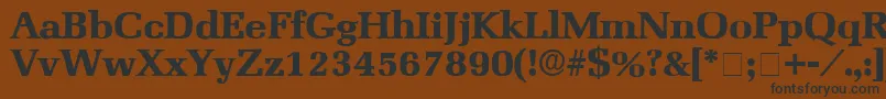 BroccusDisplaySsi Font – Black Fonts on Brown Background