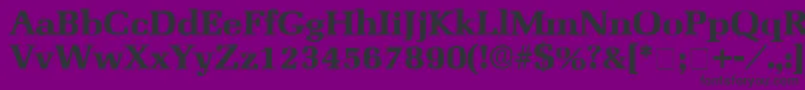BroccusDisplaySsi-fontti – mustat fontit violetilla taustalla
