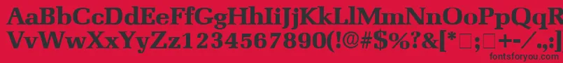 BroccusDisplaySsi Font – Black Fonts on Red Background