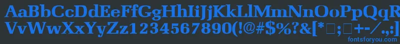 BroccusDisplaySsi Font – Blue Fonts on Black Background