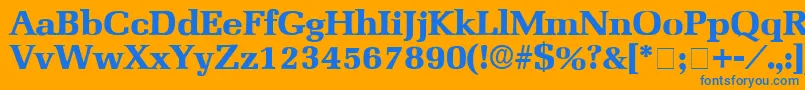 BroccusDisplaySsi Font – Blue Fonts on Orange Background