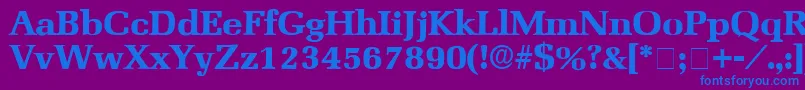 BroccusDisplaySsi Font – Blue Fonts on Purple Background