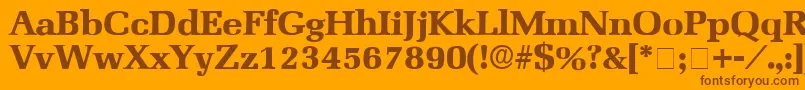 BroccusDisplaySsi Font – Brown Fonts on Orange Background