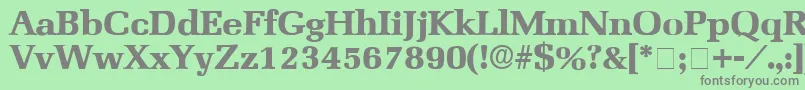 BroccusDisplaySsi Font – Gray Fonts on Green Background