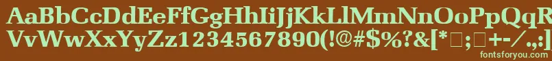 BroccusDisplaySsi Font – Green Fonts on Brown Background