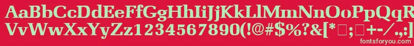 BroccusDisplaySsi Font – Green Fonts on Red Background