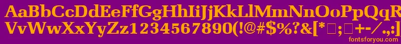 BroccusDisplaySsi Font – Orange Fonts on Purple Background