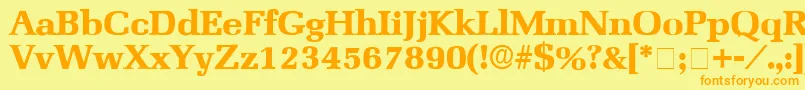 BroccusDisplaySsi Font – Orange Fonts on Yellow Background