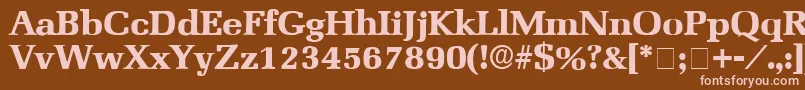 BroccusDisplaySsi Font – Pink Fonts on Brown Background