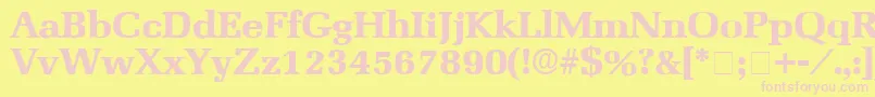 BroccusDisplaySsi Font – Pink Fonts on Yellow Background