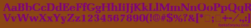 BroccusDisplaySsi Font – Purple Fonts on Brown Background