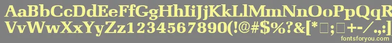 BroccusDisplaySsi Font – Yellow Fonts on Gray Background