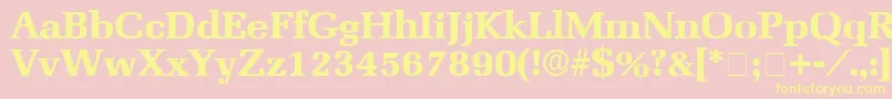 BroccusDisplaySsi Font – Yellow Fonts on Pink Background