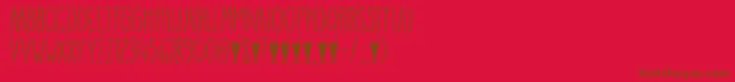 Police DkMangoSmoothie – polices brunes sur fond rouge