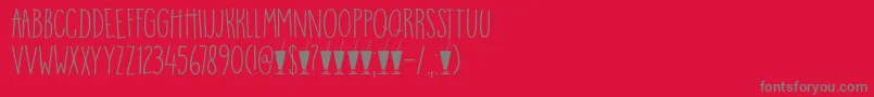 DkMangoSmoothie Font – Gray Fonts on Red Background