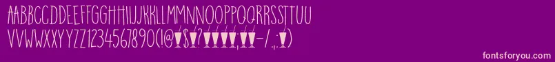 DkMangoSmoothie Font – Pink Fonts on Purple Background