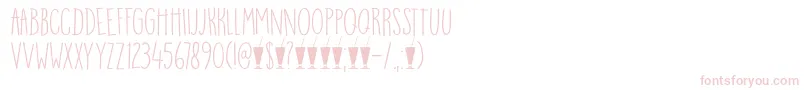 Шрифт DkMangoSmoothie – розовые шрифты на белом фоне
