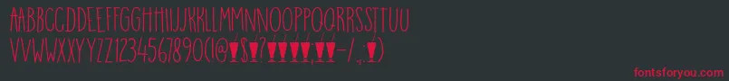 Police DkMangoSmoothie – polices rouges sur fond noir