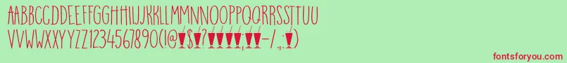 fuente DkMangoSmoothie – Fuentes Rojas Sobre Fondo Verde