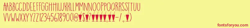 fuente DkMangoSmoothie – Fuentes Rojas Sobre Fondo Amarillo