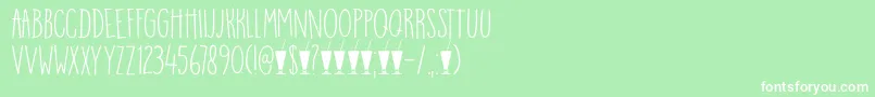 Police DkMangoSmoothie – polices blanches sur fond vert