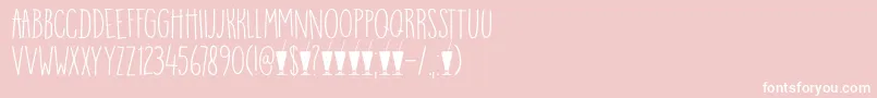 フォントDkMangoSmoothie – ピンクの背景に白い文字