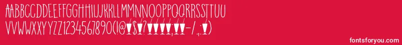 Шрифт DkMangoSmoothie – белые шрифты на красном фоне