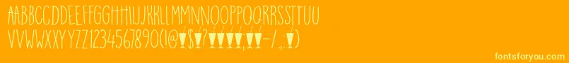 DkMangoSmoothie Font – Yellow Fonts on Orange Background