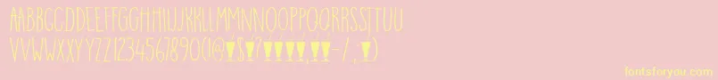 DkMangoSmoothie Font – Yellow Fonts on Pink Background
