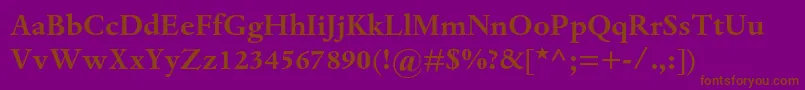Шрифт DantemtstdBold – коричневые шрифты на фиолетовом фоне