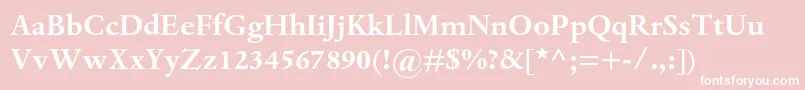 フォントDantemtstdBold – ピンクの背景に白い文字