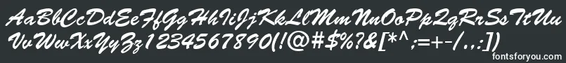 BantyNormal Font – White Fonts on Black Background