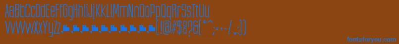 UbicadaRegularFfp Font – Blue Fonts on Brown Background