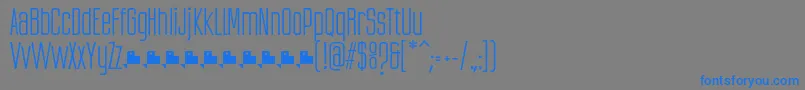 フォントUbicadaRegularFfp – 灰色の背景に青い文字