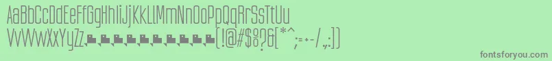 フォントUbicadaRegularFfp – 緑の背景に灰色の文字