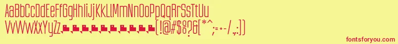 UbicadaRegularFfp Font – Red Fonts on Yellow Background