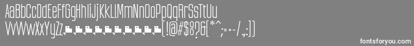 フォントUbicadaRegularFfp – 灰色の背景に白い文字