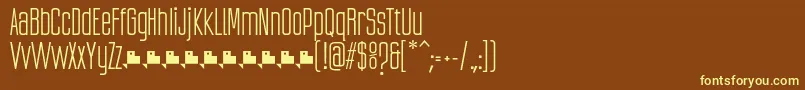 Шрифт UbicadaRegularFfp – жёлтые шрифты на коричневом фоне