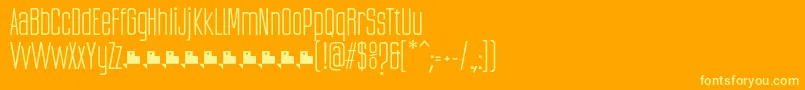 UbicadaRegularFfp Font – Yellow Fonts on Orange Background