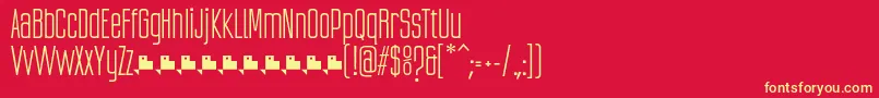 UbicadaRegularFfp Font – Yellow Fonts on Red Background