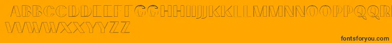 PassionsanspdcdAccentouter Font – Black Fonts on Orange Background