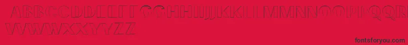 PassionsanspdcdAccentouter Font – Black Fonts on Red Background
