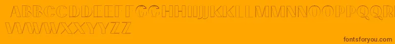 PassionsanspdcdAccentouter Font – Brown Fonts on Orange Background