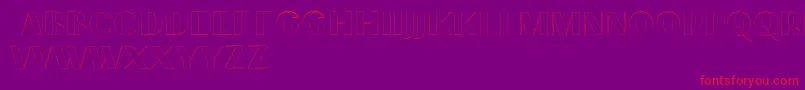 PassionsanspdcdAccentouter Font – Red Fonts on Purple Background